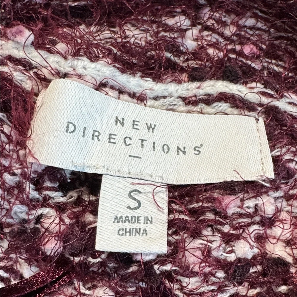 Maroon and white Multi Popcorn Cardigan